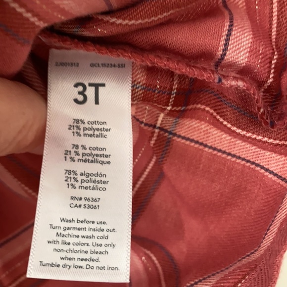 *4 for $20* OshKosh B’gosh Plaid Peplum Shirt - Picture 5 of 8